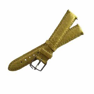 NEW MICHELE MS16AA060724 YELLOW 16mm Snakeskin LEATHER WATCH STRAP